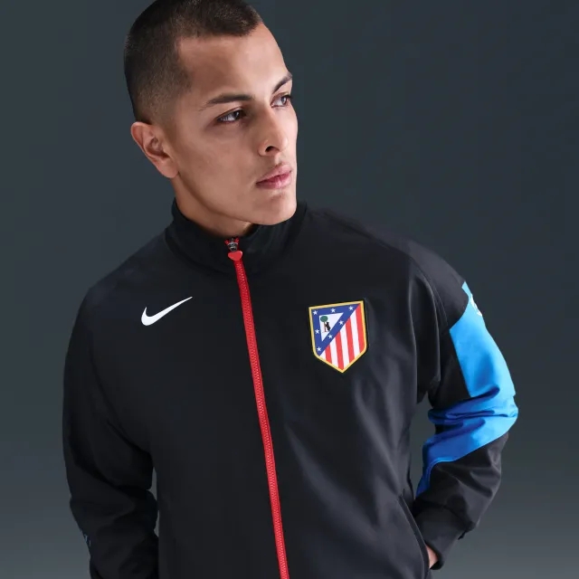 Atlético Madrid Strike Third Men's Nike Dri-FIT Total 90 Football Anthem Jacket - Black - Polyester
