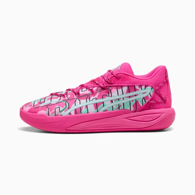 PUMA Stewie 4 Timeless Basketball Shoes Women, Electric Peppermint/Ravish, size 10