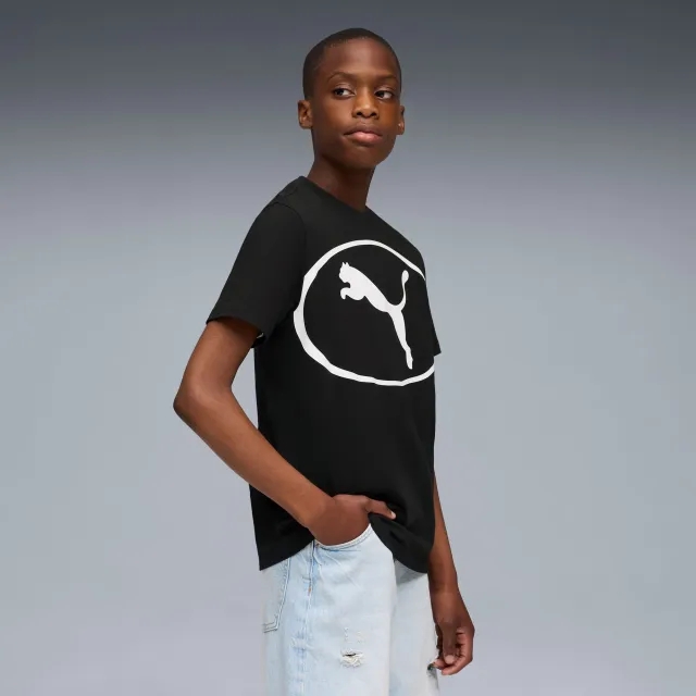 PUMA Sport Graphic T-Shirt Youth, Black, size 11-12 Youth