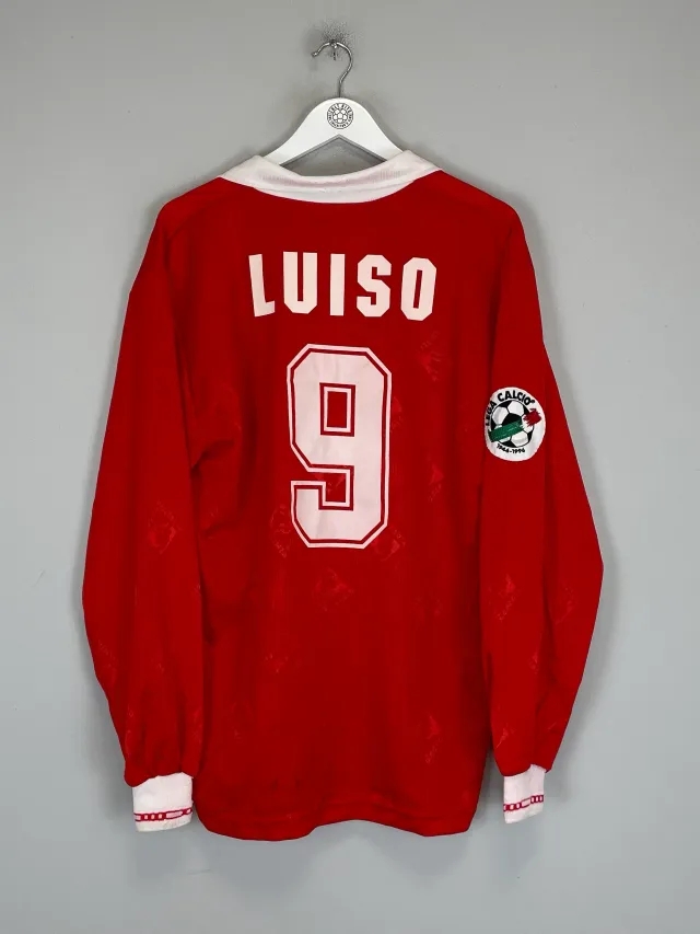 1995/96 PIACENZA CALCIO LUISO #9 *MATCH ISSUE* L/S HOME SHIRT (XL) ABM | CULT KITS