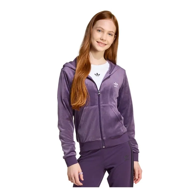Adidas Originals Velour Full Zip Sweatshirt