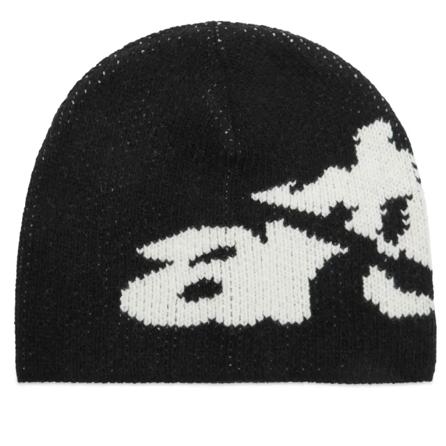 Arte Men's Ripped Side Beanie Black