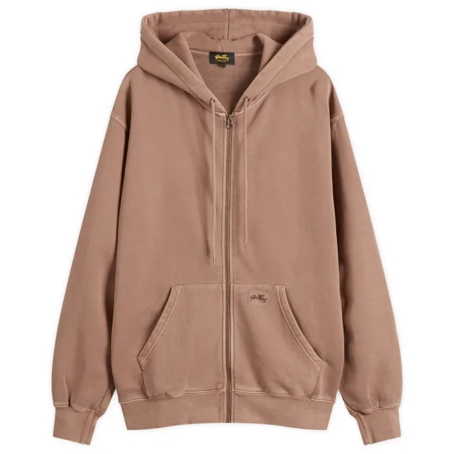 Stan Ray Men's Patch Zip Hoodie Washed Acorn