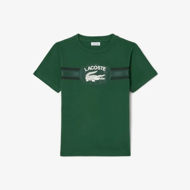 Lacoste Monogram Print Cotton T-shirt - Pine Green