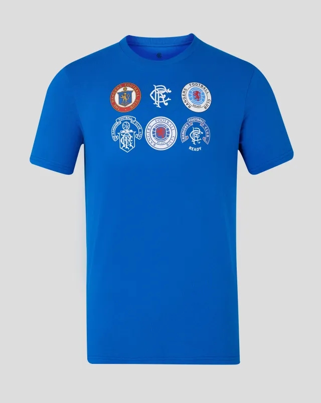 Castore Rangers Unisex 25/26 Badge Tee - Lapis Blue