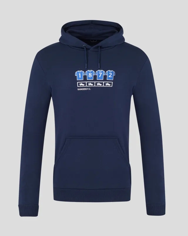 Castore Rangers Unisex 25/26 Changing Room Hoodie - Black Iris