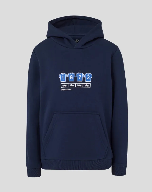 Castore Rangers Junior 25/26 Changing Room Hoodie - Black Iris