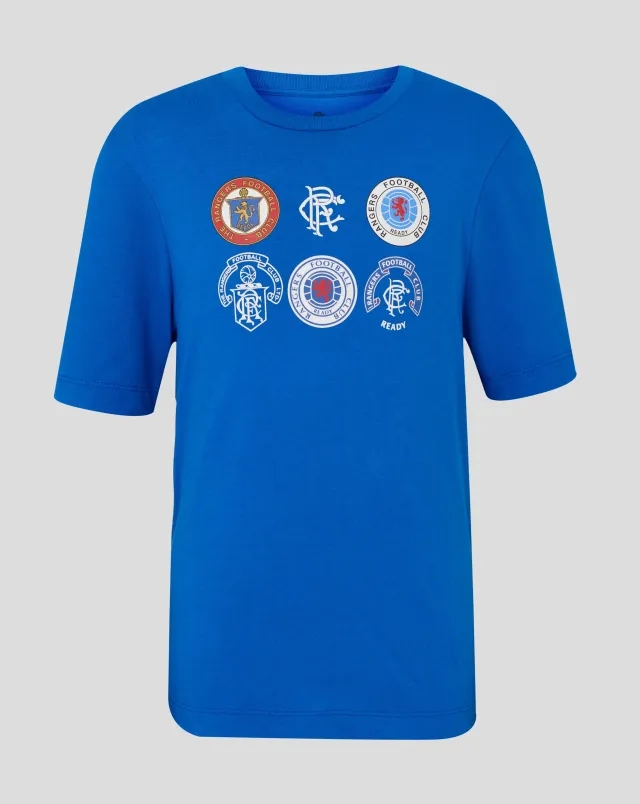 Castore Rangers Junior 25/26 Badge Tee - Lapis Blue