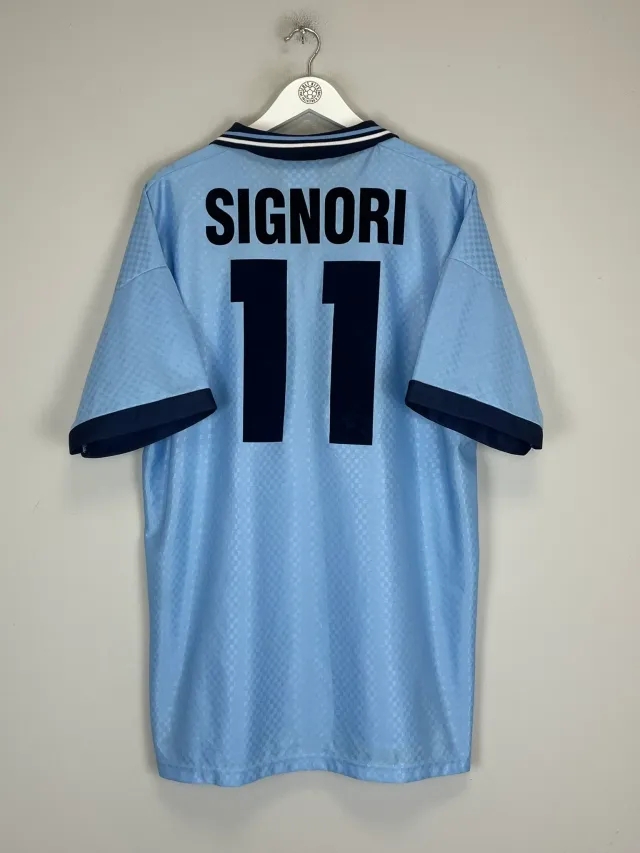 1995/96 LAZIO SIGNORI #11 *MATCH ISSUE* HOME SHIRT (XL) UMBRO | CULT KITS