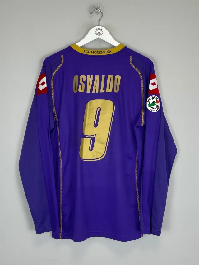2008/09 FIORENTINA OSVALDO #9 *MATCH ISSUE* L/S HOME SHIRT (XL) LOTTO | CULT KITS