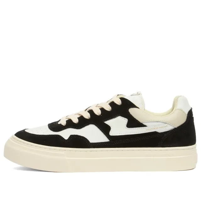 Stepney Workers Club Men's Pearl S-Strike Suede Leather Sneaker Black White