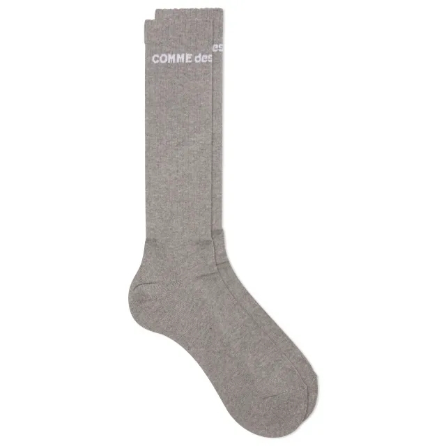 Comme des Garçons Homme Plus Men's Logo Crew Sock Grey