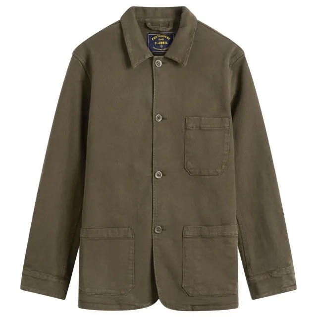 Portuguese Flannel Men's Labura Chore Jacket Olive
