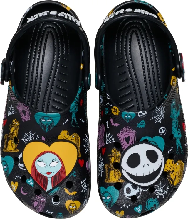 Crocs | Unisex | Disney Tim Burtons The Nightmare Before Christmas Jack and Sally Classic | Clogs | Multi | W4/M3