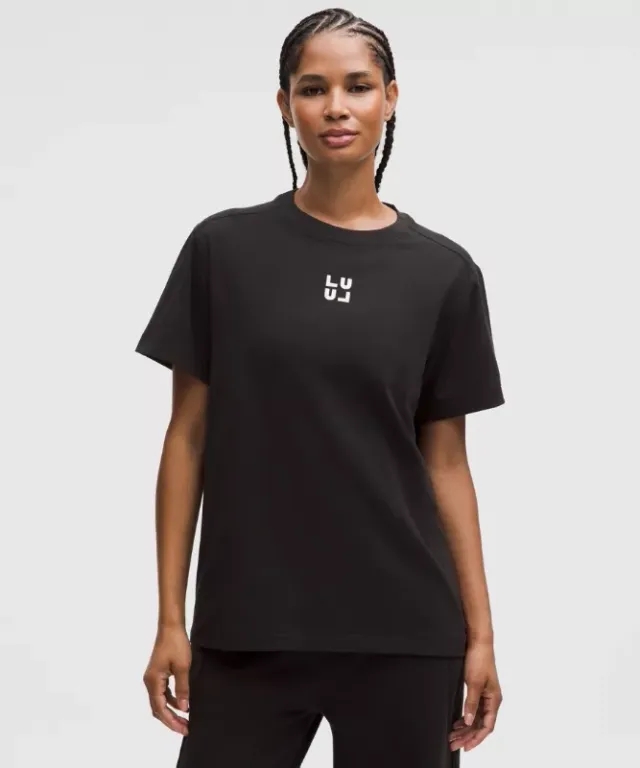 lululemon – Women's All Yours Organic T-Shirt Wordmark – Color Black – Size Large