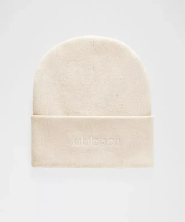 lululemon – Warm Revelation Beanie Hat Wordmark – Color White