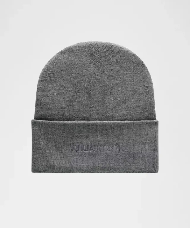 lululemon – Warm Revelation Beanie Hat Wordmark – Color Grey