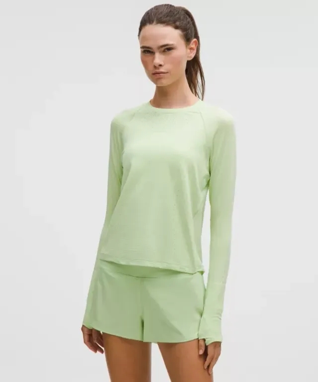 lululemon – Women's Swiftly Mesh-Back Long-Sleeve Shirt – Color Green – Size 6