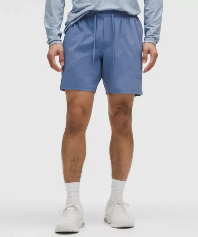 lululemon – Men's License to Train Linerless Shorts – 7" – Color Blue – Size Small