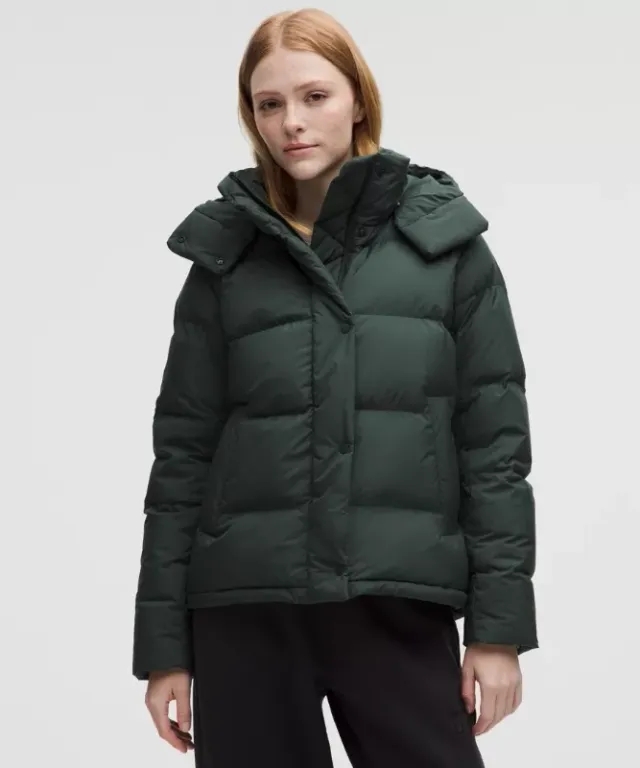 lululemon – Women's Wunder Puff 600-Down-Fill Jacket – Color Green – Size 12