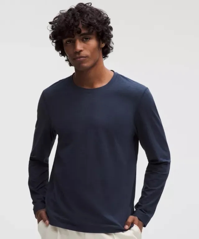 lululemon – Men's Soft Jersey Long-Sleeve Shirt – Color Blue – Size Large