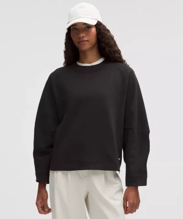lululemon – Women's Loungeful Relaxed-Fit Crewneck Sweatshirt – Color Black – Size Medium