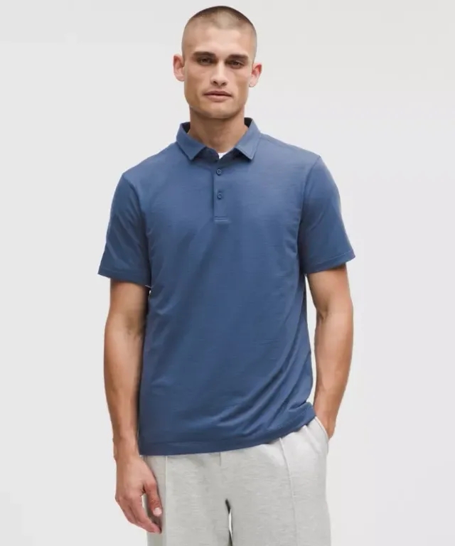 lululemon – Men's Evolution Short-Sleeve Polo Shirt – Color Blue – Size Medium