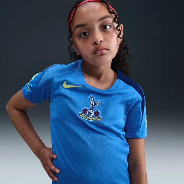 Tottenham Hotspur Strike Third Older Kids' Nike Dri-FIT Total 90 Football Short-Sleeve Top - Blue - Polyester