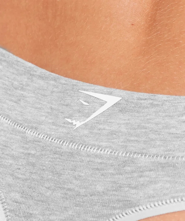  Strength Dept. Barbell Cotton Thong - Light Grey Core Marl