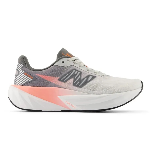 New Balance Women's TCS NYC Marathon FuelCell Rebel v5 in Pink/Grey/Orange Synthetic