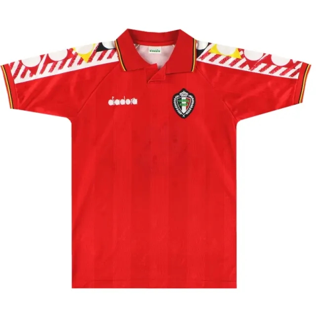 1994 Belgium Diadora Home Shirt M - Belgium / Excellent 