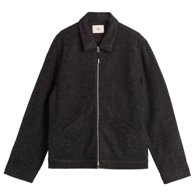 Folk Men's Signal Blouson Charcoal Wool Twill