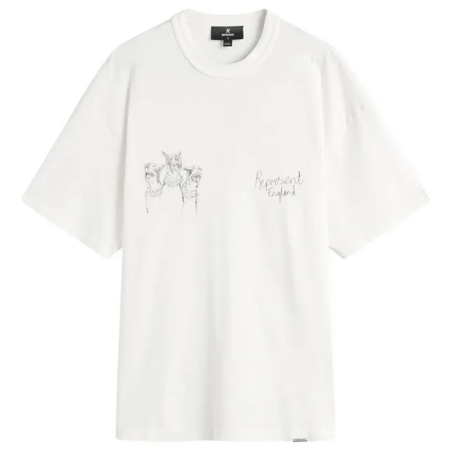 Represent Men's Hand Drawn Thoroughbred Dogs T-Shirt Flat White