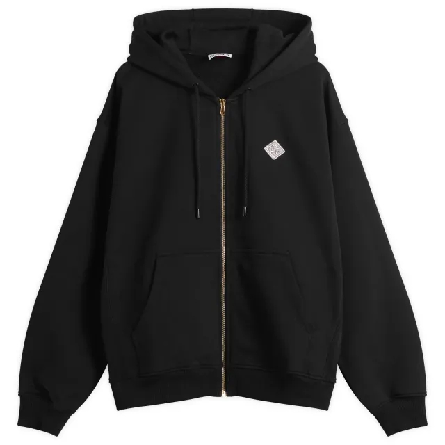 Casablanca Men's Black Loopback Casa Chrome Full Zip Hoodie