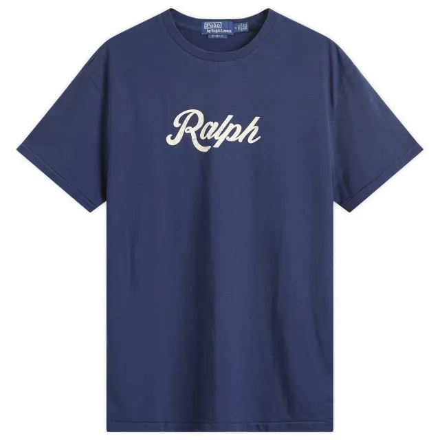 Polo Ralph Lauren Men's Authentic Logo T-Shirt Dark Cobalt/White