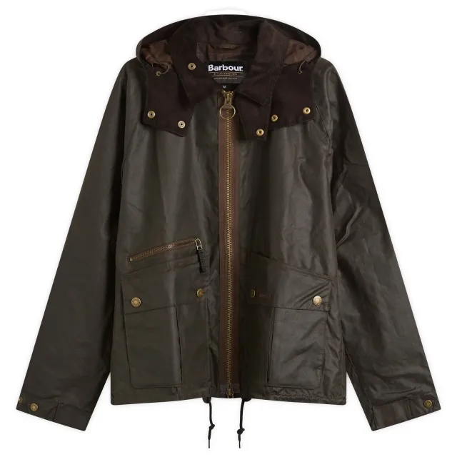 Barbour Men's Re-Engineered Bardon Spey Wax Jacket Olive