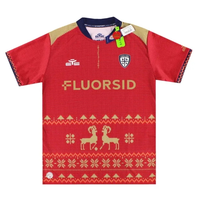 2022-23 Cagliari Christmas Pre-Match Shirt *BNIB* - Other Italian Clubs / BNIB 