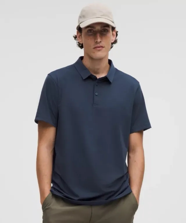 lululemon – Men's Evolution Short-Sleeve Polo Shirt – Color Blue – Size Medium