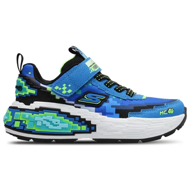 Skechers Boy's Mega-Craft 4K Sneaker in Blue/Lime