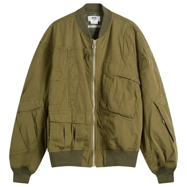 Junya Watanabe MAN Men's x Needles Cotton Nylon Bomber Green