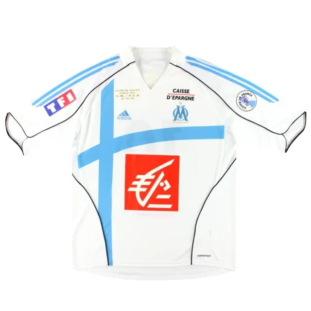 2005-06 Olympique Marseille adidas Match Issue 'Finale' Home Shirt #10 XL - Olympique Marseille / Excellent 