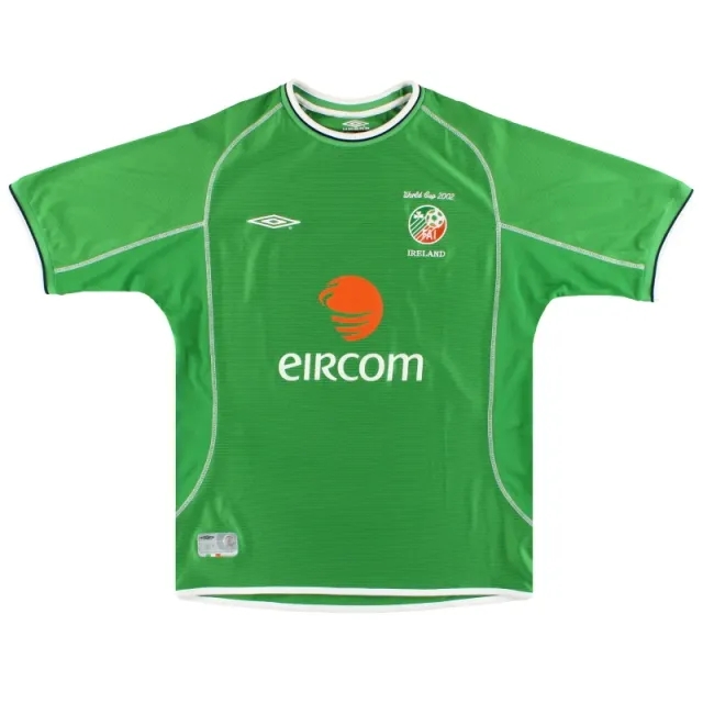 2002 Ireland Umbro 'World Cup' Home Shirt L - Ireland / Excellent 