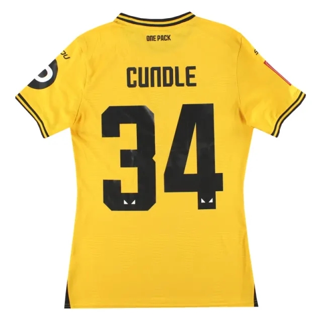 2024-25 Wolves Sudu Player Issue Home Shirt Cundle #34 M - Wolves / Excellent 