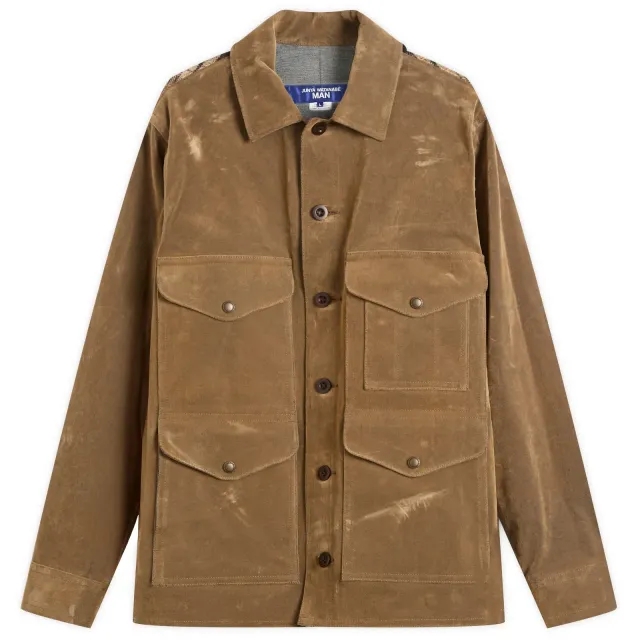 Junya Watanabe MAN Men's Flocked Denim Jacket Beige
