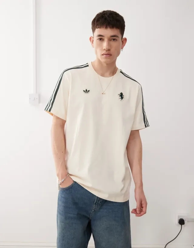 Adidas Football Juventus Icon T-Shirt In White