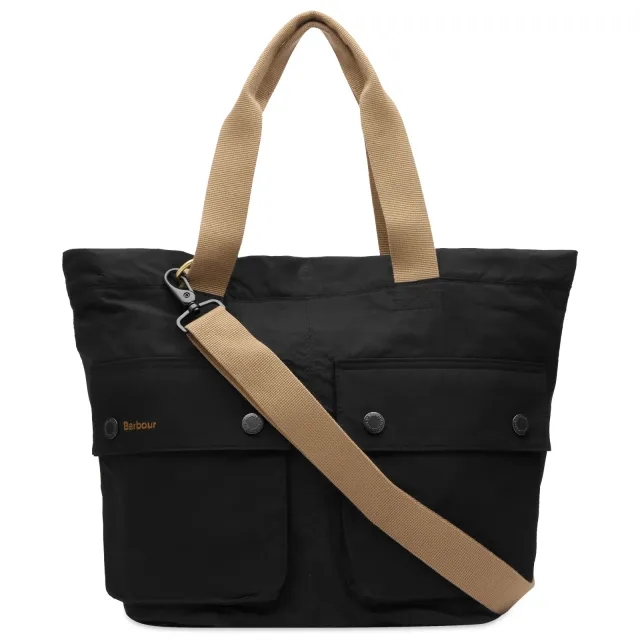 Barbour Men's Barbour Men's Heritage + Transport Carry All Tote Bag Black/Modern Tartan