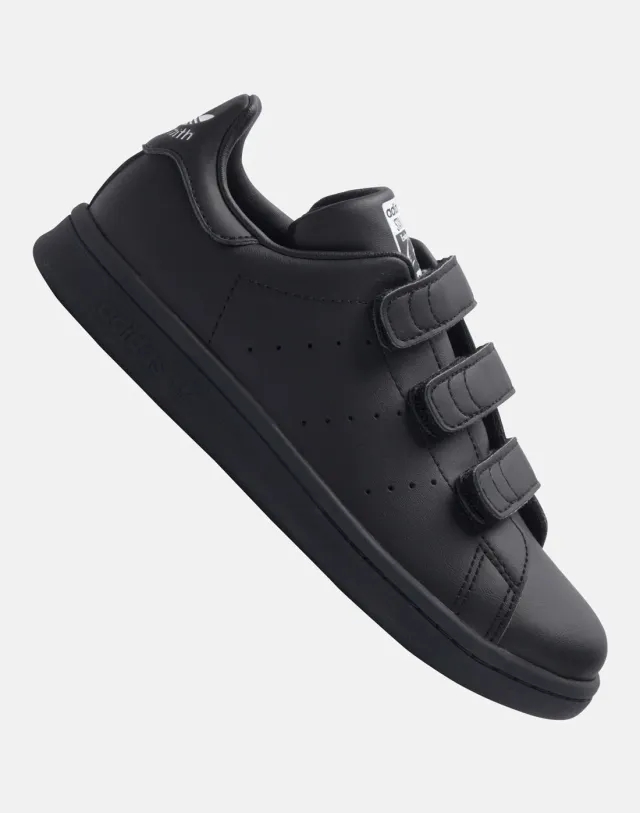 Adidas Originals Younger Kids Stan Smith Wh Trainers in Black 