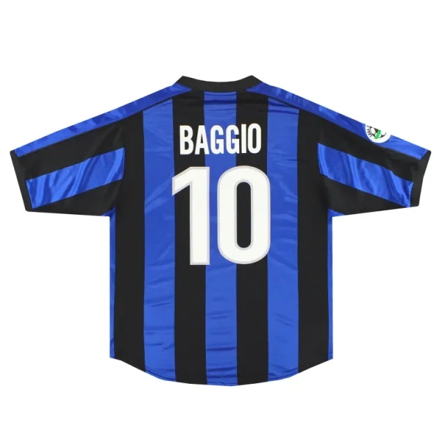 1999-00 Inter Milan Nike Home Shirt Baggio #10 L - Inter Milan / Very good 