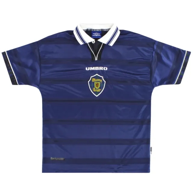 1998-00 Scotland Umbro Home Shirt *Mint* M - Scotland / Mint 