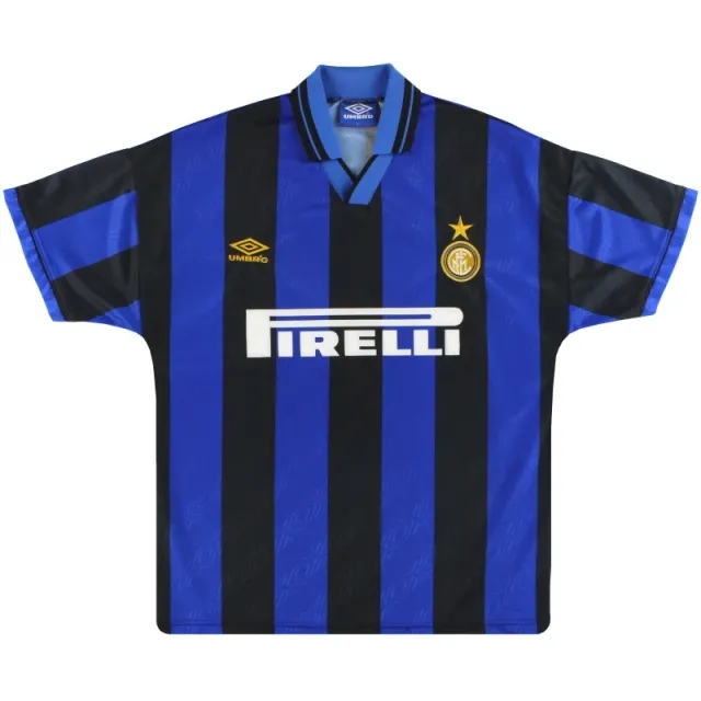 1995-96 Inter Milan Umbro Home Shirt M - Inter Milan / Excellent 
